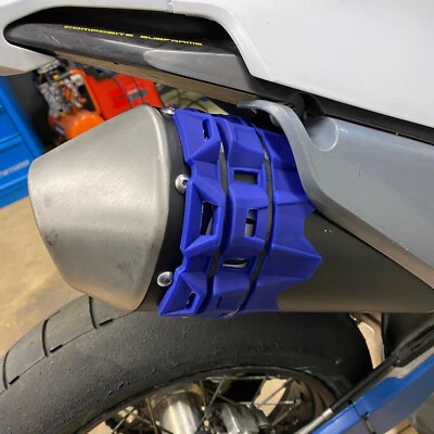 Motorcycle Exhaust Tail Pipe Muffler Shield Protector for Honda Yamaha Blue - Image 1 of 3