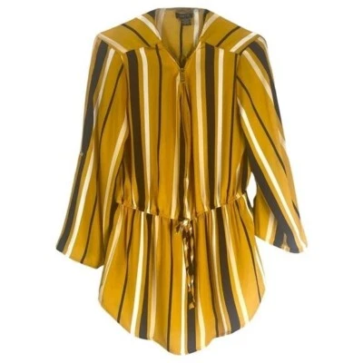 Camisa Rue21 para mujer a rayas amarilla y negra talla (L) Foto 1 de 4