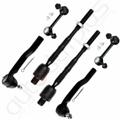 6pc Front Suspension Kit Sway Bar Tie Rod for 2007-2014 Ford Edge Lincoln MKX - Image 1 of 4