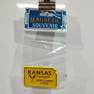 State Souvenir Magnet Kansas Fridge Refrigerator State Shaped Keepsake  - Picture 1 of 2