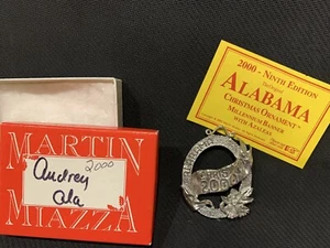 Martin Miazza Alabama 2000 "Millennium" Weihnachtsschmuck 3,25 "x 2,25" Box - Bild 1 von 3