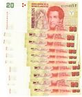 Argentine 10 x 20 pesos 2015 UNC