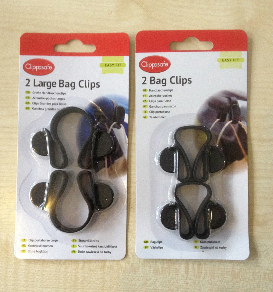 Clippasafe cochecito clips cochecito bolsa de transporte ganchos soporte para compras ASIENTO DEL REINO UNIDO