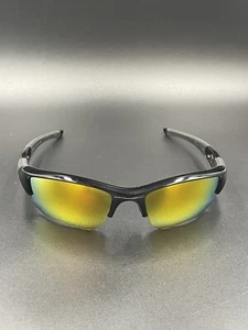 Oakley Flak Jacket 1.0 XLJ Polished Black w/ Fire Iridium Lenses - Picture 1 of 8