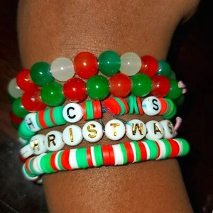 Handmade Christmas set Heishi Polymer Clay Beads, Crystal / Glass / Stone Bead - Picture 1 of 7