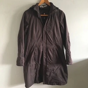 Victorinox Swiss Army Coat Women's S Long Trench Parka Brown Multi Pocket - Picture 1 of 9