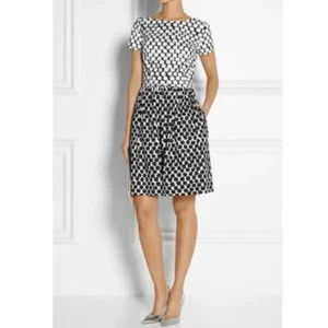 Oscar De La Renta Black and White Dot Dress 10 - Picture 1 of 8