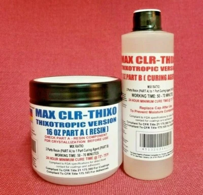 MAX CLR THIXO Food Safe Coating Or Glue, Less Drips & Runs, 4 Wood & 3D Prints - Image 1 of 4