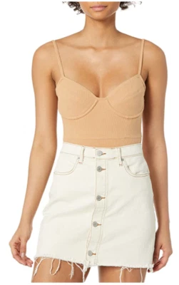 4TH & RECKLESS женщин размер маленький Hallie боди голая ребро - Изображение 1 из 4