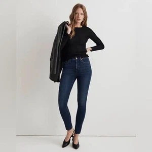 Madewell Size 28 10" High-Rise Skinny Denim Jeans Kingston Dark Wash Cotton - Picture 1 of 15