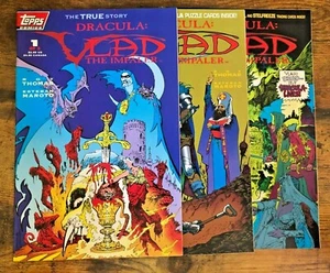 Dracula: Vlad The Impaler 1, 2, 3, (1993) Topps - Full Set - Maroto Art - NM - Picture 1 of 3