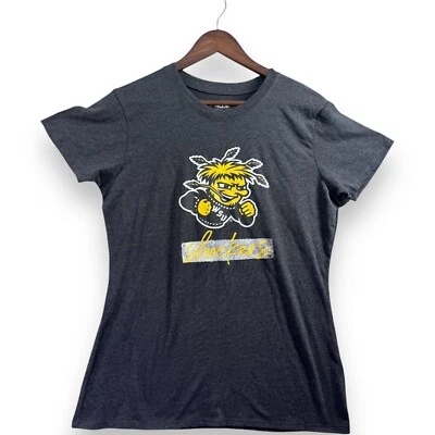 Women's Wichita State Shockers T-Shirt Large L Logo Rivalry Threads 91 Gray - Image 1 of 4