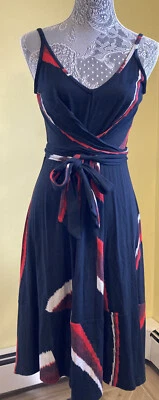 L.A.M.B. black-multi wrap tank dress - Imagem 1 de 4