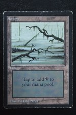 Magic The Gathering MTG BASIC SWAMP #2 Beta MP Moderately Played