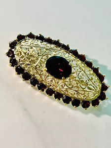 Vintage Estate 18K 5.00ct Fine Ruby Pin 8.79 Grams - Picture 1 of 18