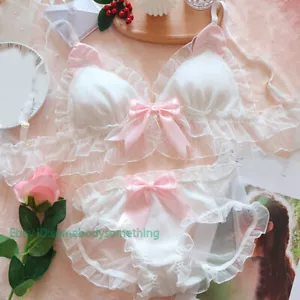 Conjuntos de sujetador japonés Kawaii para niñas ropa interior Lolita bragas calzoncillos calzoncillos - Imagen 1 de 13