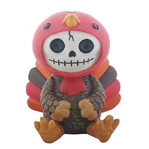 Furrybones Pumpkin Skeleton in Thanksgiving Turkey Costume Figurine - Picture 1 of 3