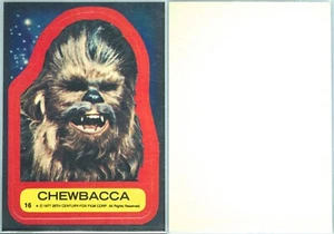 Pegatinas Star Wars 1977 #16 Chewbacca PSA mal cortadas sin soporte certificado #64733534 - Imagen 1 de 9