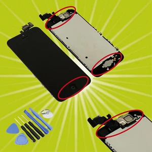 LCD Display für iPhone 5 SCHWARZ VORMONTIERT Glas Touchscreen Retina NEU Touch - Bild 1 von 8