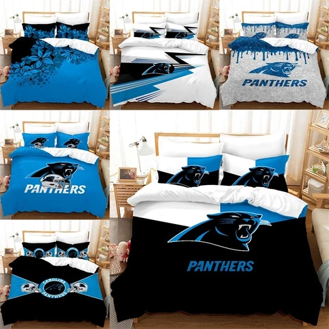 Carolina Panthers Floral Duvet/Quilt Cover Comforter Cover Pillow Sham Bed Set Cover