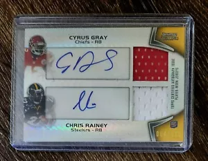 2012 Bowman Sterling #BSPDAR-GR Cyrus Gray C.Rainey # /110 Dual Auto Dual Relics - Picture 1 of 2
