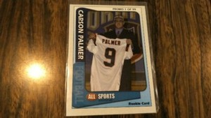 2003 CARSON PALMER ALL SPORTS 1 OF 99 PROMO NFL DRAFT DAY CARD RARE ROOKIE RC