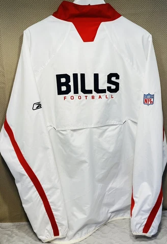 Vtg 80’s-90’s Buffalo Bills Windbreaker pullover Mens sz L Football NFL Reebok Cover