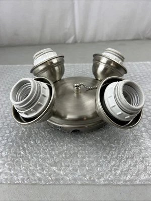 FOR PARTS ONLY - Light Kit Fitter Assembly - 52 in. Devron II Brushed Nickel - Image 1 of 4