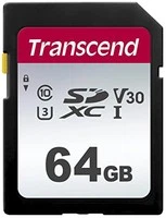 Transcend TS64GSDC300S 64 GB SDXC Classe 10 NAND 95 MB/s 40 MB/s SDXC/SDHC 300S - Immagine 1 di 1