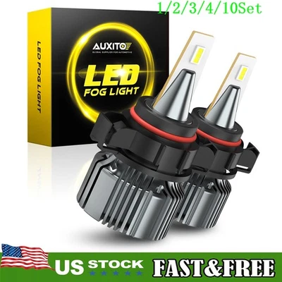 AUXITO 2504 LED Fog Light Bulb Conversion White 28W 3000LM Super Bright 1~10Set - Image 1 of 4