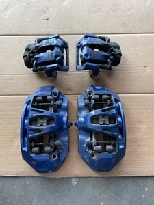 12-16 BMW F10 M5 F12 F13 M6 Brake Calipers Brembo Blue Front Rear Set OEM 59k - Picture 1 of 19