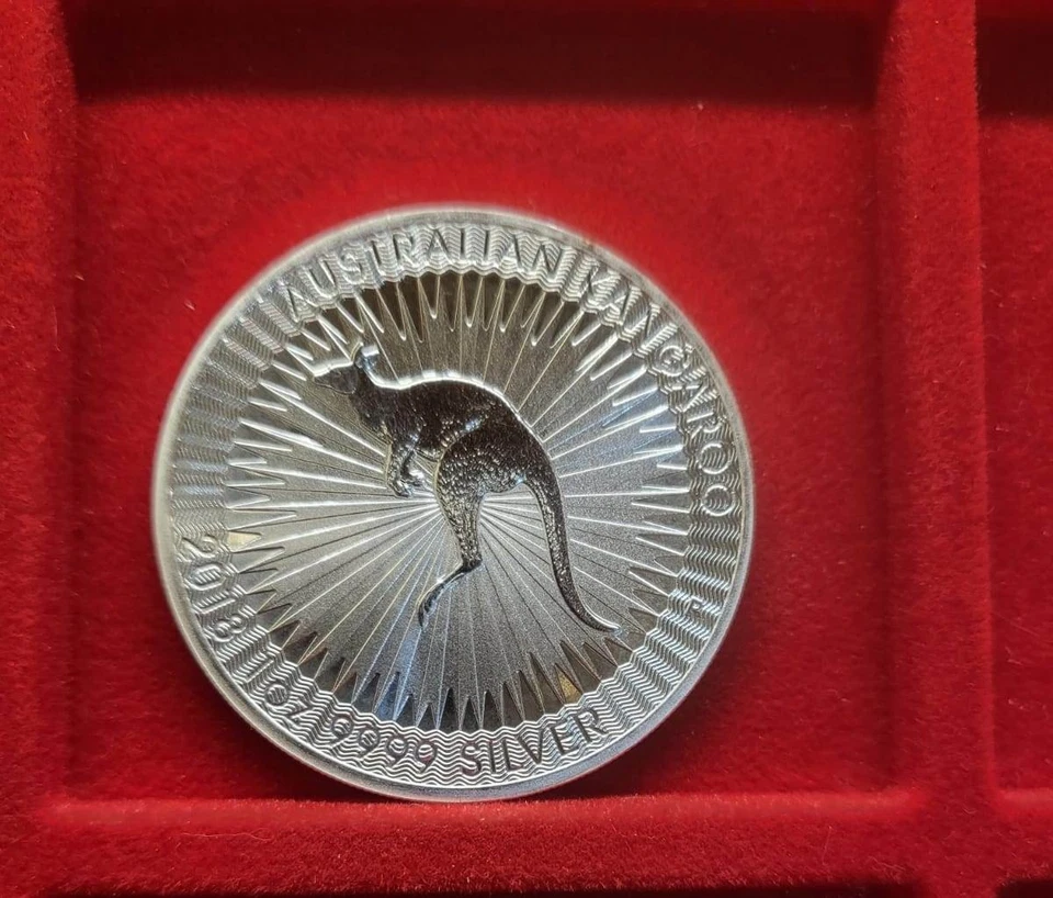 ARGENTO AUSTRALIA canguro perth mint 2018 silver 9999 - 1 oz oncia UNC FDC - Immagine 1 di 2