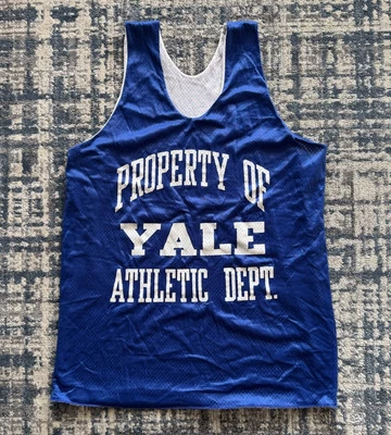 Vintage 80s Property Of Yale Athletic Dept. Champion Penny Jersey Size M Warm Up - Image 1 of 4