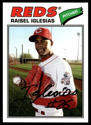 2018 Topps Archives #116 Raisel Iglesias Cincinnati Reds Baseball - Image 1 of 2