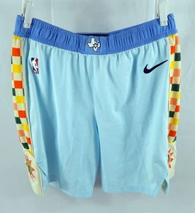 Pantalones cortos azules City XL 40 8 2024-25 San Antonio Spurs Bismack Biyombo #18 usados en el juego XL 40 8 - Imagen 1 de 7