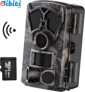 Fototrappola Notturna Wifi 64MP 4K, Fotocamera Caccia 0.1S Scatto Con IR Invisib - Foto 1 di 12