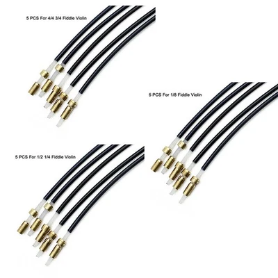 5 Piece Violin Tailpiece Adjuster Wire Rope Set for Easy and Accurate Tuning - Image 1 of 4