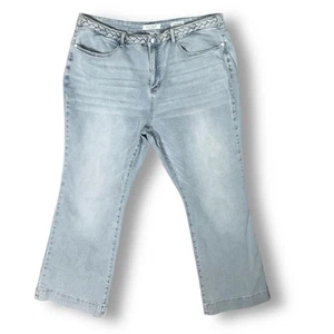 Judy Blue Wide Leg Fit Jeans Sz 24W Stretch Light Wash Casual Blue - Picture 1 of 12