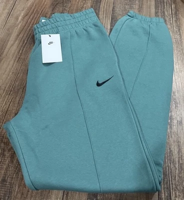 NWT Women Medium Nike Sportswear Essential Fleece Jogger Sweatpants BV4089 Green - Image 1 of 3