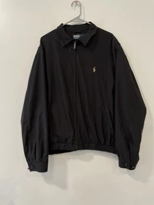 Vintage Polo By Ralph Lauren Herren Jacke schwarz Harrington kariert gefüttert (Gr. XL) - Bild 1 von 6