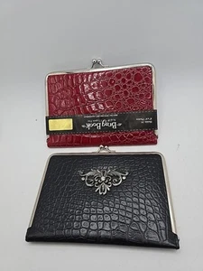Set di 2 frizioni fotografiche nere e rosse 4"x6" immagini 16 foto ciascuna - Foto 1 di 10