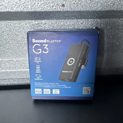 Creative Sound Blaster G3 Externo Gaming USB-C DAC Amp para PS4, Nintendo Switch Foto 1 de 2
