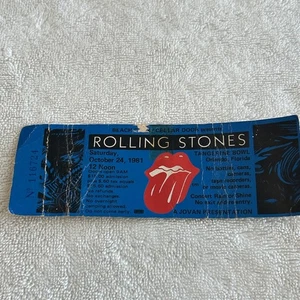Rolling Stones Ticket stub Oct 24th 1981 Tangerine Bowl Orlando Fl.Shiny Lips - Picture 1 of 10