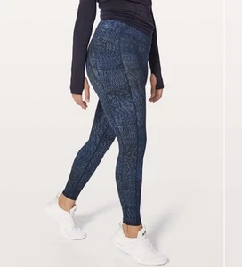 Lululemon Speed Up Tight * Full-On Luxtreme 28" Größe 12 Linear Flux Schlachtschiff - Bild 1 von 13