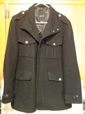 Uniforme militar de lana LONDON FOG de colección corte - grande para hombre - negro con detalles plateados Foto 1 de 4