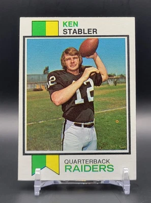 Tarjeta de novato Ken Stabler 1973 Topps (RC) - Raiders #487 EXCELENTE ESTADO Foto 1 de 2