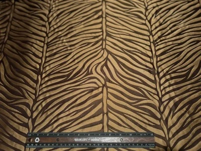 Zebra Brown/Chocolate Damask Jacquard 100% Silk 54" Wide, By The Yard (JD-439) - Image 1 of 2