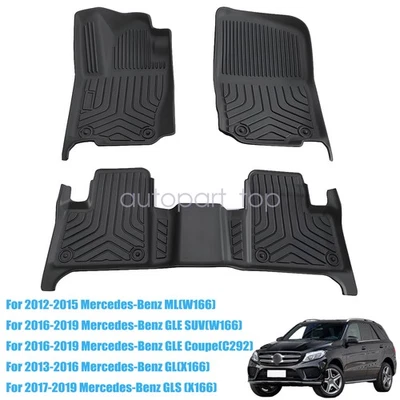 Forro de tapetes de assoalho para Mercedes-Benz 2012-15 ML/2016-19 GLE/13-16 GL/17-19 GLS TPE - Imagem 1 de 4