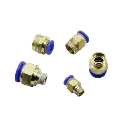 BSP Pneumatic Straight Male Stud Hose Tube Inline Push Fit Connector Air Line - Image 1 of 2