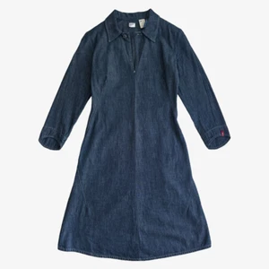 LEVI'S ENGINEERED JEANS Vintage Y2K Blue Denim 3/4 Sleeve Dress - Picture 1 of 7